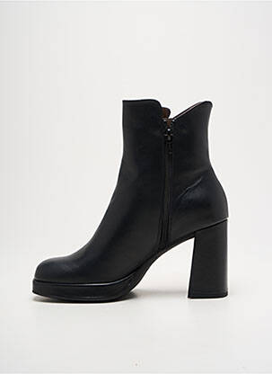 Botine/ghete material neted toc de 7 la 9 cm negru WONDERS femeie
