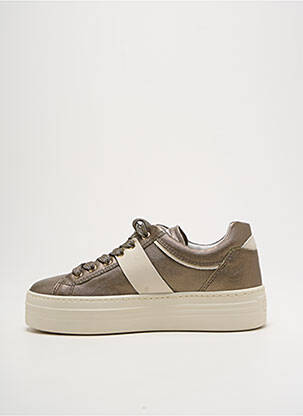 Adidași material neted toc de 4 la 6 cm auriu NERO GIARDINI femeie