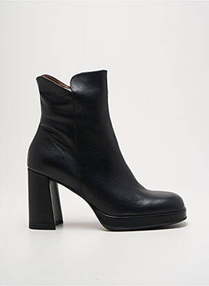 Botine/ghete material neted toc de 7 la 9 cm negru WONDERS femeie