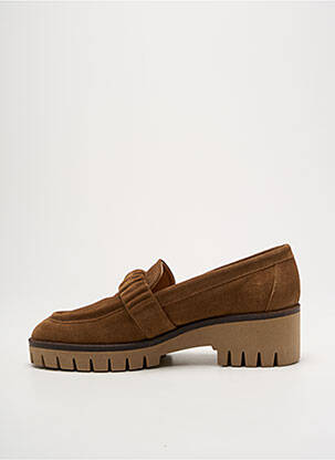 Mocasini vârf rotund toc de 4 la 6 cm maro JHAY femeie