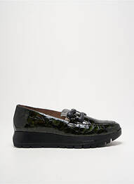 Mocasini țesătură satinată toc de 4 la 6 cm verde WONDERS femme