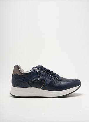 Adidași material neted toc de 4 la 6 cm albastru NERO GIARDINI femeie