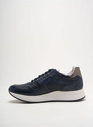 Adidași material neted toc de 4 la 6 cm albastru NERO GIARDINI femeie