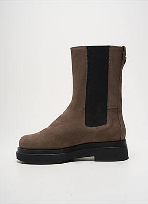 Botine/ghete nubuc toc de 4 la 6 cm maro HOGL femeie