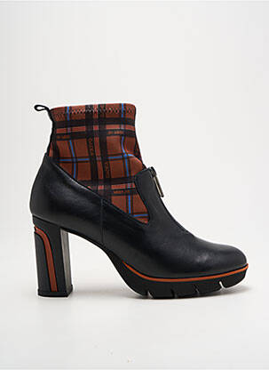Botine/ghete material neted toc de 7 la 9 cm negru GADEA femeie