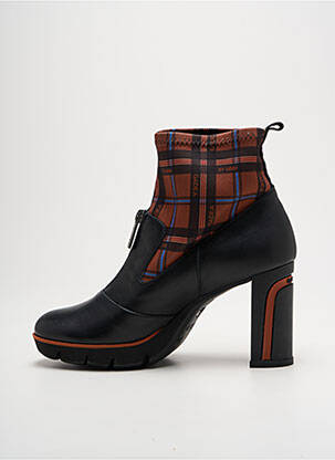 Botine/ghete material neted toc de 7 la 9 cm negru GADEA femeie