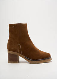 Botine/ghete nubuc toc de 4 la 6 cm maro JHAY femme