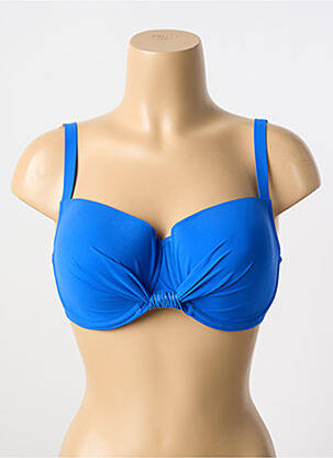 Sutien de costum de baie elasticitate top triunghiuri albastru ANTIGEL femeie