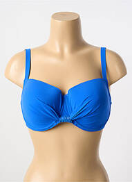 Sutien de costum de baie elasticitate top triunghiuri albastru ANTIGEL femme