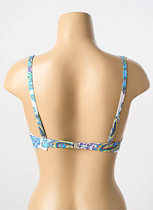Sutien de costum de baie elasticitate top sutien push-up albastru ANTIGEL femeie