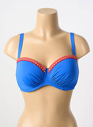 Sutien de costum de baie elasticitate top sutien modelat albastru ANTIGEL femeie