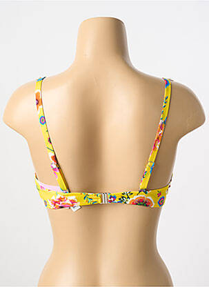 Sutien de costum de baie elasticitate top sutien push-up galben ANTIGEL femeie