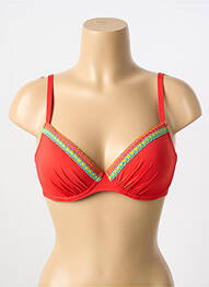 Sutien de costum de baie elasticitate top triunghiuri roșu ANTIGEL femme