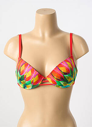 Sutien de costum de baie elasticitate top sutien modelat roșu ANTIGEL femeie