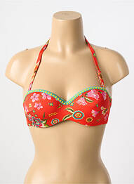 Sutien de costum de baie elasticitate top sutien modelat portocaliu ANTIGEL femme