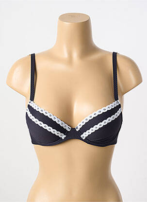 Sutien de costum de baie elasticitate top sutien push-up negru ANTIGEL femeie