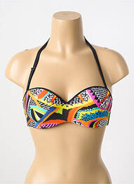 Sutien de costum de baie elasticitate top sutien modelat negru ANTIGEL femme