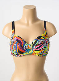 Sutien de costum de baie elasticitate sutien cupe întregi cu decolteu înalt negru ANTIGEL femme