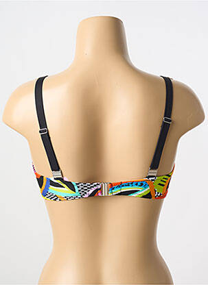 Sutien de costum de baie elasticitate sutien cupe întregi cu decolteu înalt negru ANTIGEL femeie