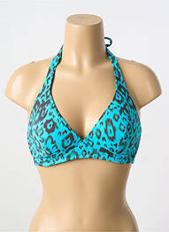 Sutien de costum de baie elasticitate sutien balconet cu decolteu înalt albastru ANTIGEL femme