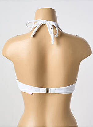Sutien de costum de baie elasticitate sutien cupe întregi cu decolteu înalt alb ANTIGEL femeie