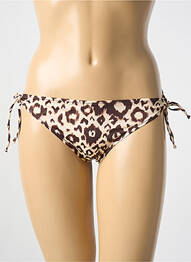 Chiloți de baie efect material satinat bikini bej ANTIGEL femme