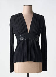 Pulover croială cambrată mâneci lungi negru ZARA femme