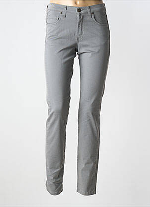 Pantalon slim țesătură poplin mărime normală gri LCDN femeie