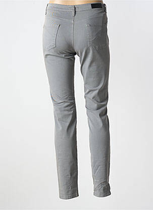 Pantalon slim țesătură poplin mărime normală gri LCDN femeie