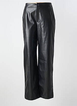 Pantalon drept închidere cu fermoar sub clapetă cu nasturi mărime normală negru ANGE femeie