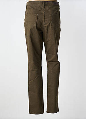 Pantalon slim țesătură poplin mărime normală verde LCDN femeie