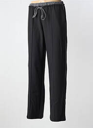 Pantalon drept țesătură crep mărime normală negru ANGE femme