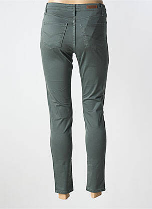 Pantalon slim țesătură poplin mărime normală verde LCDN femeie