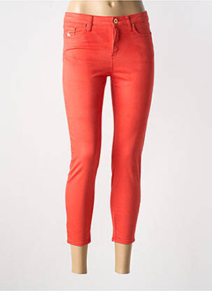 Pantalon 7/8 elasticitate mărime normală portocalie LCDN femeie