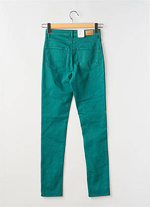 Pantalon slim țesătură poplin mărime normală verde KANOPE femeie