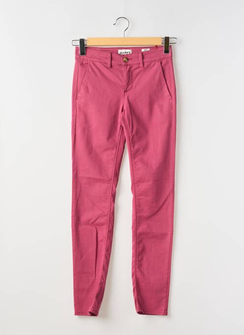 Pantalon slim roz HAPPY femeie