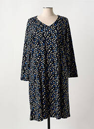 Rochie midi imprimeu fantezie mâneci lungi negru GUY DUBOUIS femme