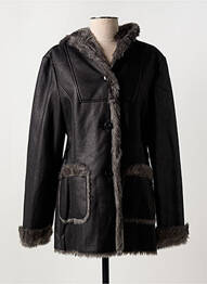 Palton scurt buzunare cu glugă negru GUY DUBOUIS femme
