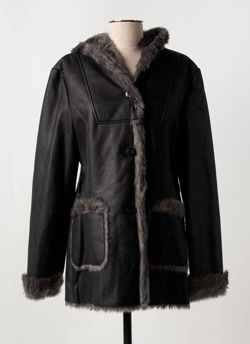 Palton scurt buzunare cu glugă negru GUY DUBOUIS femme