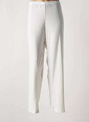 Pantalon drept talie elastică alb GREGORY PAT femeie