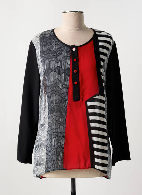 Tunică mâneci lungi negru FRANCE RIVOIRE femeie