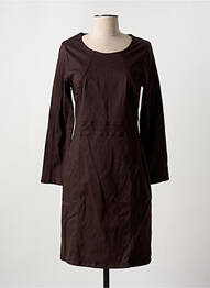Rochie midi mâneci lungi mâneci lungi maro GUY DUBOUIS femme