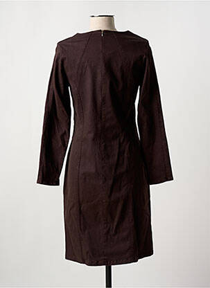 Rochie midi mâneci lungi mâneci lungi maro GUY DUBOUIS femeie