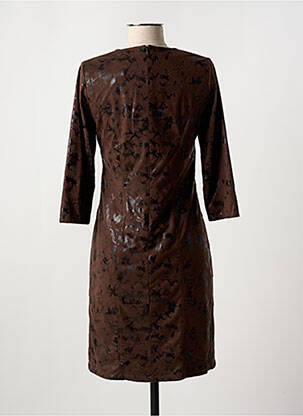 Rochie midi mâneci 3/4 mâneci 3/4 maro GREGORY PAT femeie