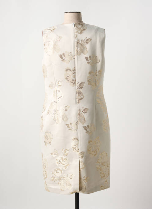 Rochie midi imprimeu floral fără mâneci bej MERI & ESCA femme