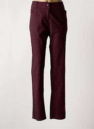 Pantalon slim țesătură poplin mărime normală roșu GUY DUBOUIS femeie