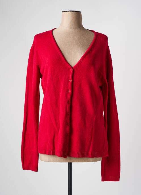 Vestă cu mâneci lungi roz închis COULEURS DU TEMPS femeie