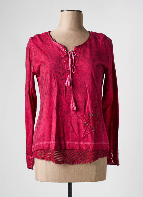 Tricou croială cambrată mâneci lungi roz MERI & ESCA femme