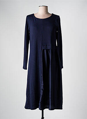 Rochie midi mâneci lungi mâneci lungi albastru COULEURS DU TEMPS femeie