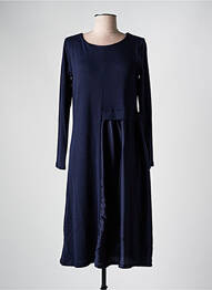 Rochie midi mâneci lungi mâneci lungi albastru COULEURS DU TEMPS femeie